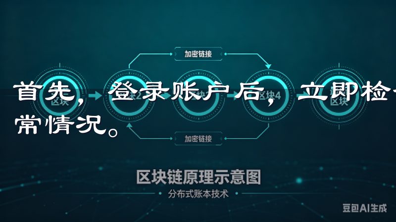 首先，登录账户后，立即检查账户余额和交易记录，确保没有异常情况。