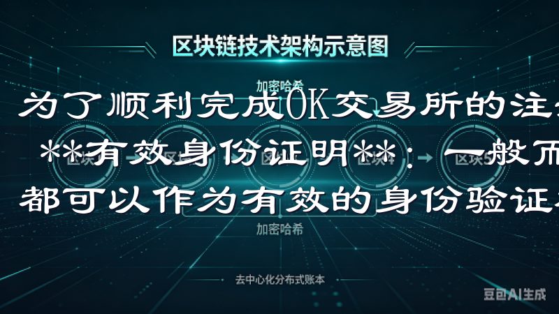 为了顺利完成OK交易所的注册，你需要准备以下材料： 1. **有效身份证明**：一般而言，护照、身份证或驾驶执照都可以作为有效的身份验证材料。
