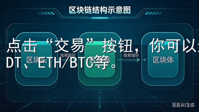点击“交易”按钮，你可以选择不同的交易对，如BTC/USDT、ETH/BTC等。