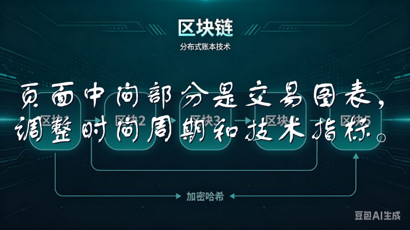页面中间部分是交易图表，显示当前市场行情，你可以根据需要调整时间周期和技术指标。