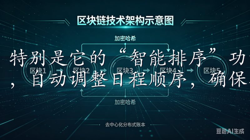 特别是它的“智能排序”功能，能够根据我的优先级和时间安排，自动调整日程顺序，确保我不会错过任何重要的事项。