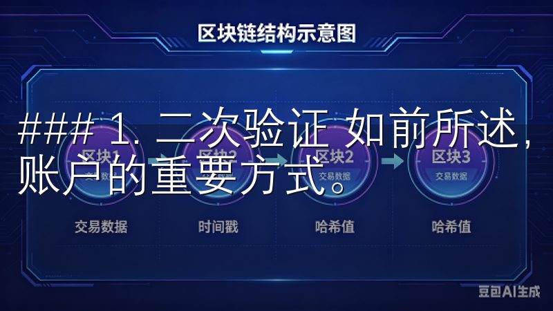 ### 1. 二次验证 如前所述，开启二次验证功能是保障账户的重要方式。