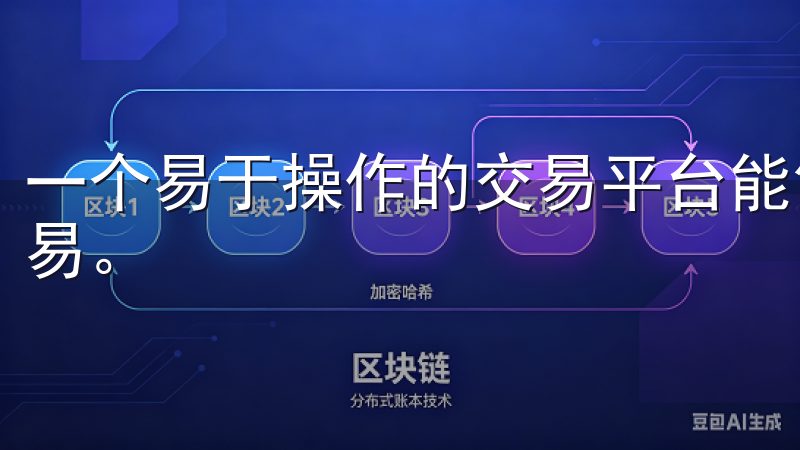 一个易于操作的交易平台能够帮助用户更高效地进行数字货币交易。