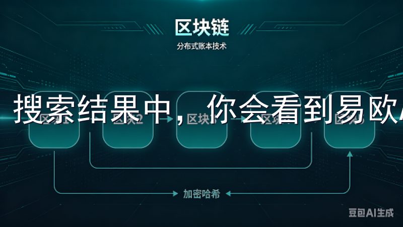 搜索结果中，你会看到易欧App的图标，点击进入详情页面。