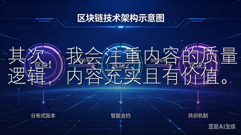 其次，我会注重内容的质量，确保每一篇文章都有清晰的结构和逻辑，内容充实且有价值。