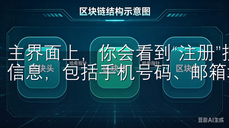主界面上,你会看到“注册”按钮,点击后,按照提示填写相关信息,包括手机号码、邮箱地址和密码。