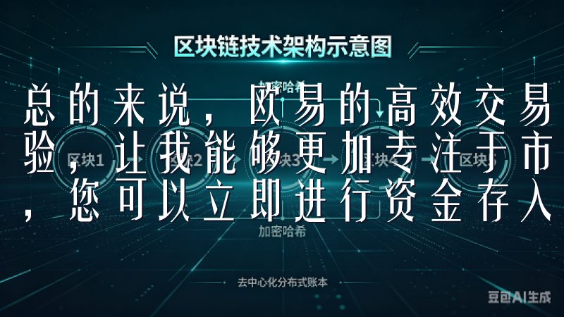 总的来说，欧易的高效交易引擎为我提供了流畅、便捷的交易体验，让我能够更加专注于市场分析和交易策略的制定注册成功后，您可以立即进行资金存入，开始交易数字资产。