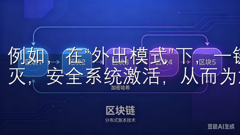 例如，在“外出模式”下，一键切换后，窗帘自动关闭，灯光熄灭，安全系统激活，从而为您创造一个放心的出行环境。