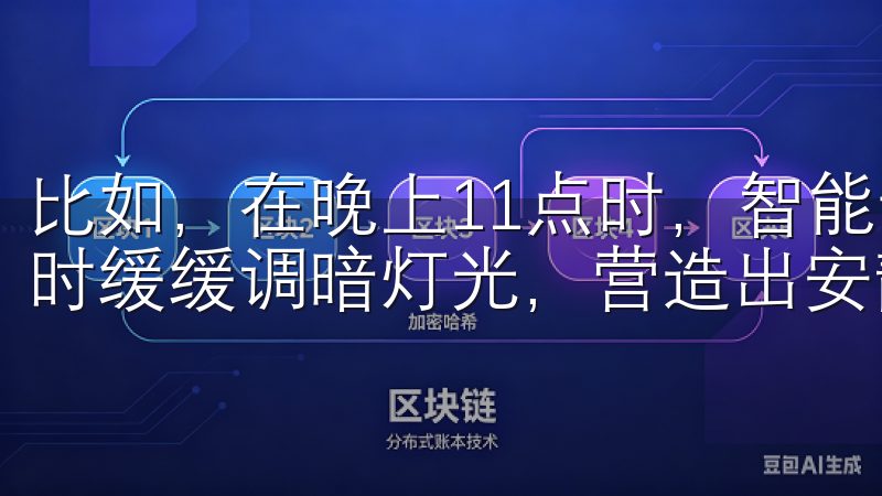 比如，在晚上11点时，智能音响会自动播放您喜欢的音乐，同时缓缓调暗灯光，营造出安静的睡眠环境。