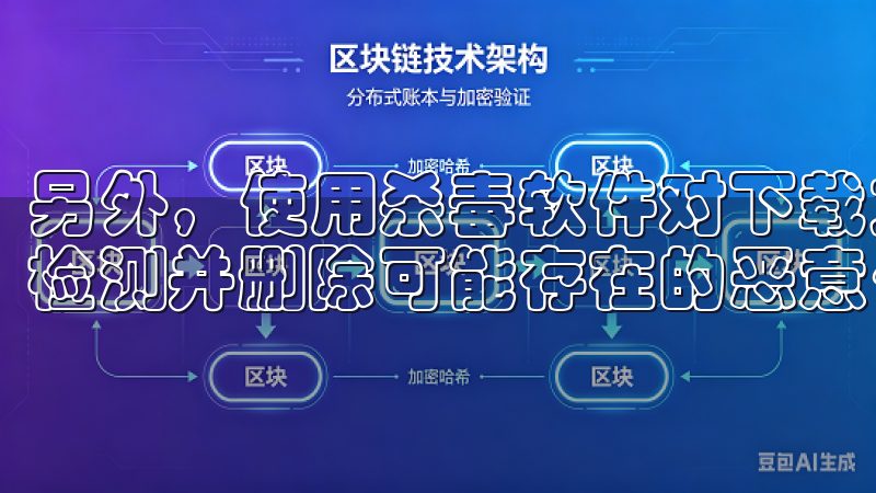 另外，使用杀毒软件对下载文件进行扫描是必要的步骤，这可以检测并删除可能存在的恶意代码或病毒。