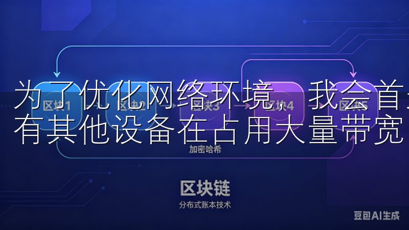为了优化网络环境，我会首先检查我的网络连接是否稳定，是否有其他设备在占用大量带宽。