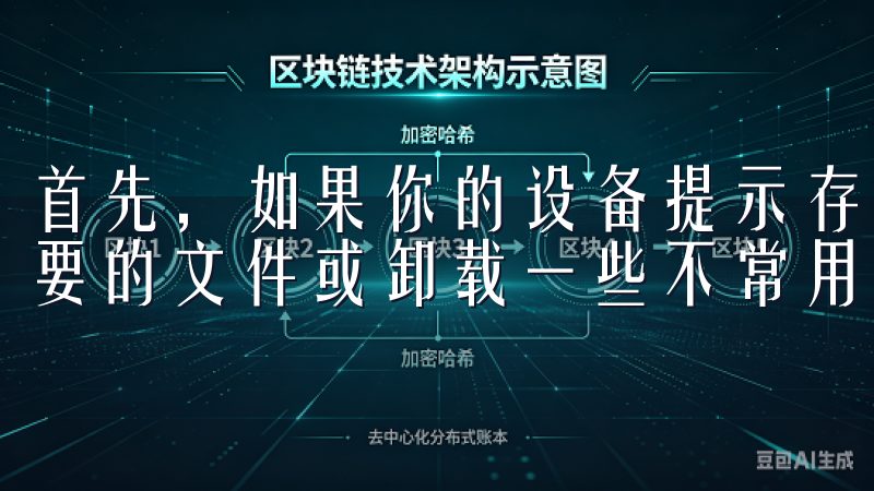 首先，如果你的设备提示存储空间不足，建议你先清理一些不必要的文件或卸载一些不常用的应用。