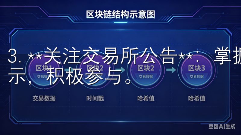 3. **关注交易所公告**：掌握最新的活动信息和安全提示，积极参与。