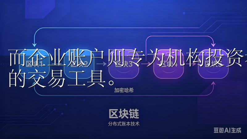 而企业账户则专为机构投资者设计，拥有更高的提现限额和特定的交易工具。