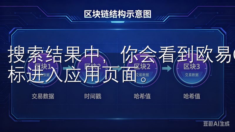 搜索结果中，你会看到欧易OKEx交易APP的图标，点击图标进入应用页面。