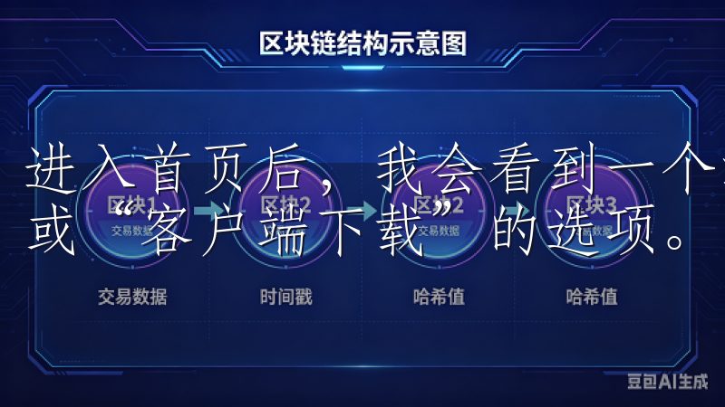 进入首页后，我会看到一个清晰的界面，顶部通常会有“下载”或“客户端下载”的选项。