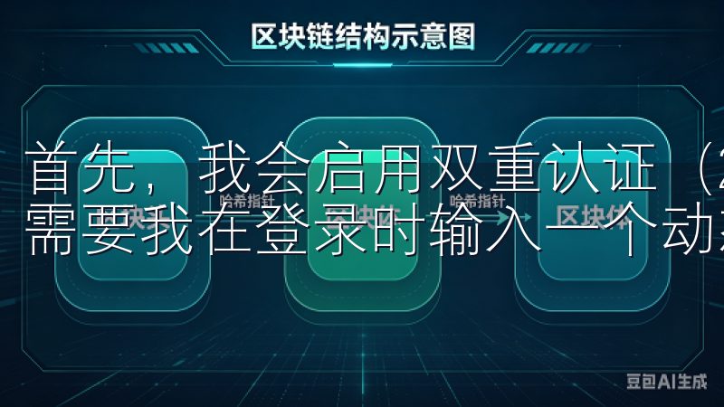 首先，我会启用双重认证（2FA），这是一种额外的安全层，需要我在登录时输入一个动态验证码，防止我的账户被盗。