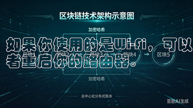 如果你使用的是Wi-Fi，可以尝试断开连接并重新连接，或者重启你的路由器。