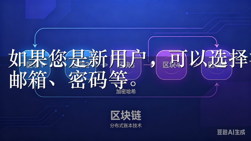 如果您是新用户，可以选择注册，按照提示填写相关信息，包括邮箱、密码等。