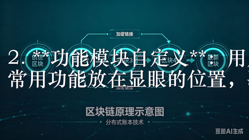 2. **功能模块自定义**：用户还可以根据个人习惯，将常用功能放在显眼的位置，减少操作所需步骤，提高便捷性。