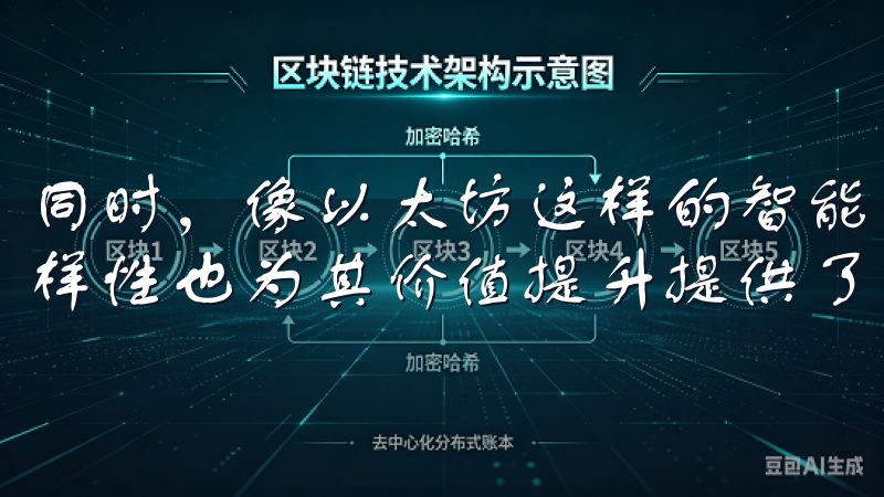 同时，像以太坊这样的智能合约平台，其生态系统的广阔性及多样性也为其价值提升提供了重要支撑。