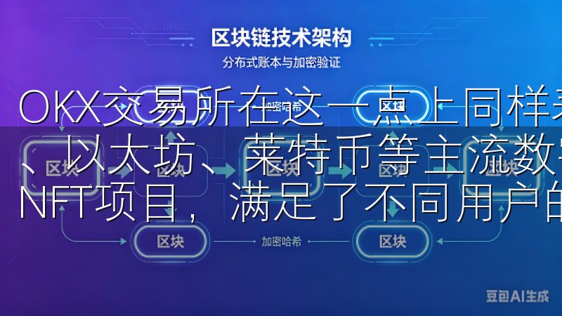 OKX交易所在这一点上同样表现优异，平台上线了包括比特币、以太坊、莱特币等主流数字货币，以及众多优质的DeFi和NFT项目，满足了不同用户的投资需求。