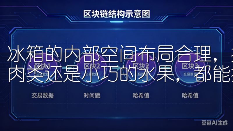 冰箱的内部空间布局合理，提供了多种储物方式，无论是大块的肉类还是小巧的水果，都能找到适合的位置。