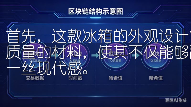 首先，这款冰箱的外观设计简洁大方，采用了流线型的设计和高质量的材料，使其不仅能够融入各种风格的厨房装饰，还能增添一丝现代感。
