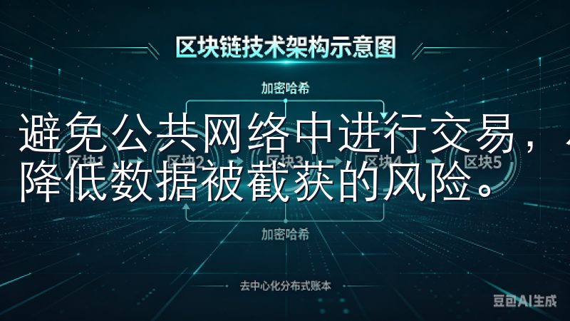 避免公共网络中进行交易，尽量使用可靠的私人网络，这样可以降低数据被截获的风险。