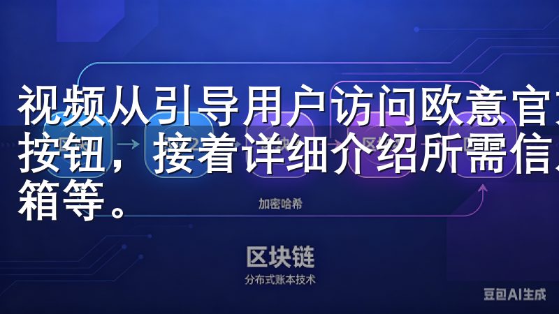 视频从引导用户访问欧意官方网站开始，逐步展示如何找到注册按钮，接着详细介绍所需信息的填写，如用户名、密码、电子邮箱等。