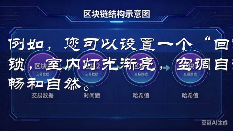 例如，您可以设置一个“回家”场景，一回到家中，门锁自动解锁，室内灯光渐亮，空调自动调节温度，所有的一切都是如此顺畅和自然。