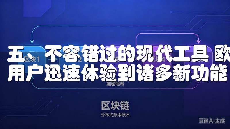 五、不容错过的现代工具 欧易APP最新安装包免费下载，让用户迅速体验到诸多新功能。