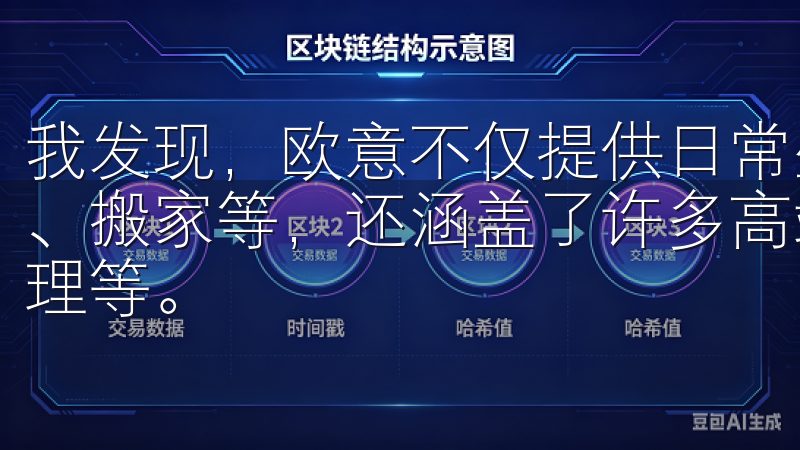 我发现，欧意不仅提供日常生活所需的基本服务，如家政、维修、搬家等，还涵盖了许多高端服务，比如私人定制旅行、健康管理等。