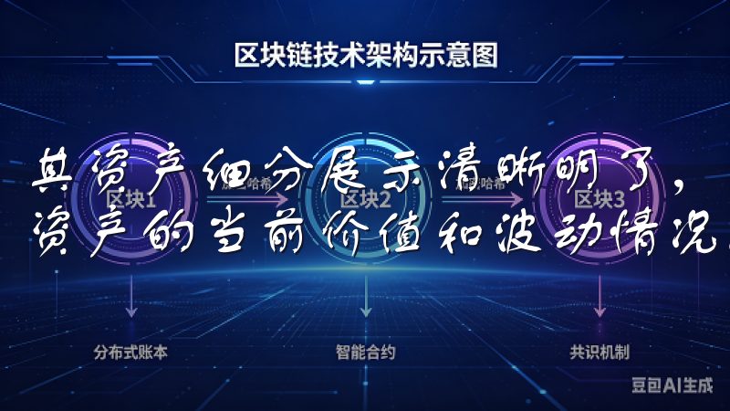 其资产细分展示清晰明了，用户可以一目了然地了解到每种数字资产的当前价值和波动情况。