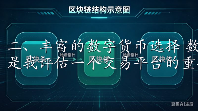 二、丰富的数字货币选择 数字货币投资中，多样化的货币选择是我评估一个交易平台的重要标准。
