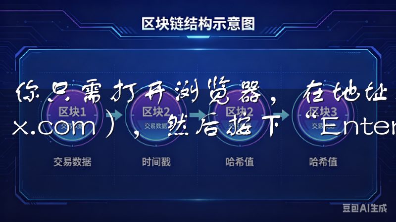 你只需打开浏览器，在地址栏中输入官方网址（www.okex.com），然后按下“Enter”键即可。