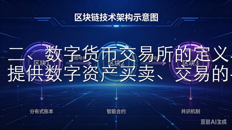 二、数字货币交易所的定义与功能 数字货币交易所，是指专门提供数字资产买卖、交易的平台。