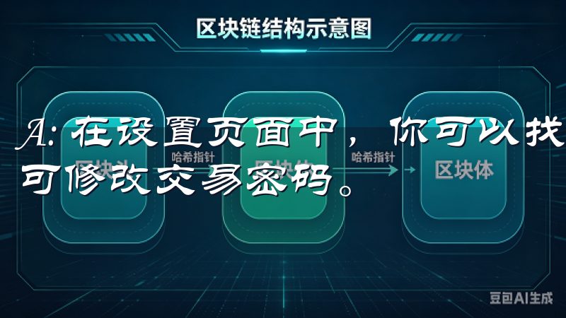 A: 在设置页面中，你可以找到“安全设置”选项，点击后即可修改交易密码。
