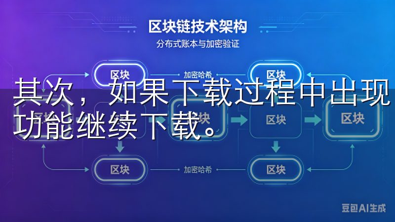 其次，如果下载过程中出现中断，可以利用下载工具的断点续传功能继续下载。