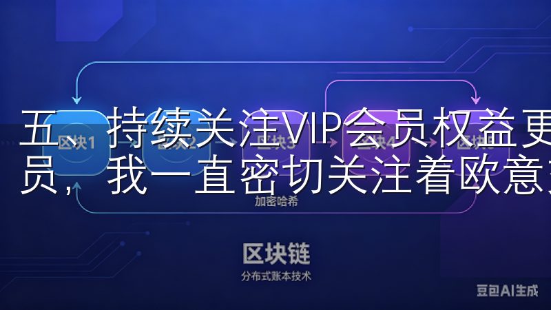 五、持续关注VIP会员权益更新 作为欧意交易所的VIP会员，我一直密切关注着欧意交易所发布的各种更新和通知。