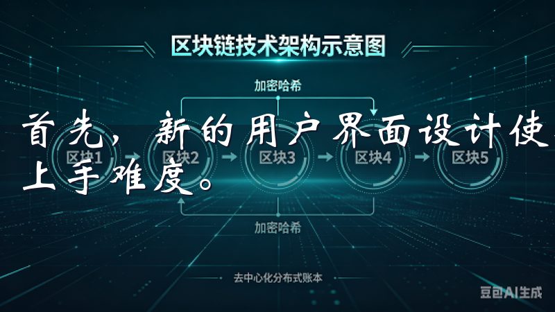 首先，新的用户界面设计使得操作更加直观和简洁，大大降低了上手难度。