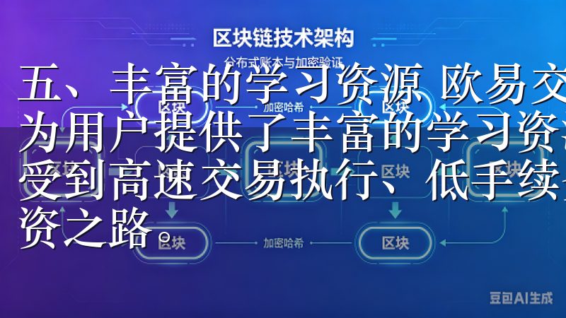 五、丰富的学习资源 欧易交易所不仅仅是一个交易平台，它还为用户提供了丰富的学习资源注册并登录欧意易交易所，您将享受到高速交易执行、低手续费以及丰富的金融工具，助力您的投资之路。