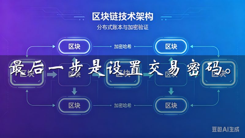 最后一步是设置交易密码。
