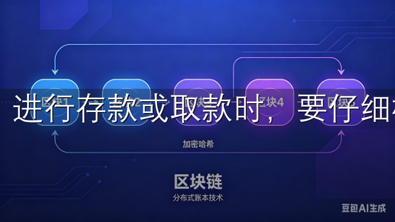 进行存款或取款时，要仔细核对操作的每一步。