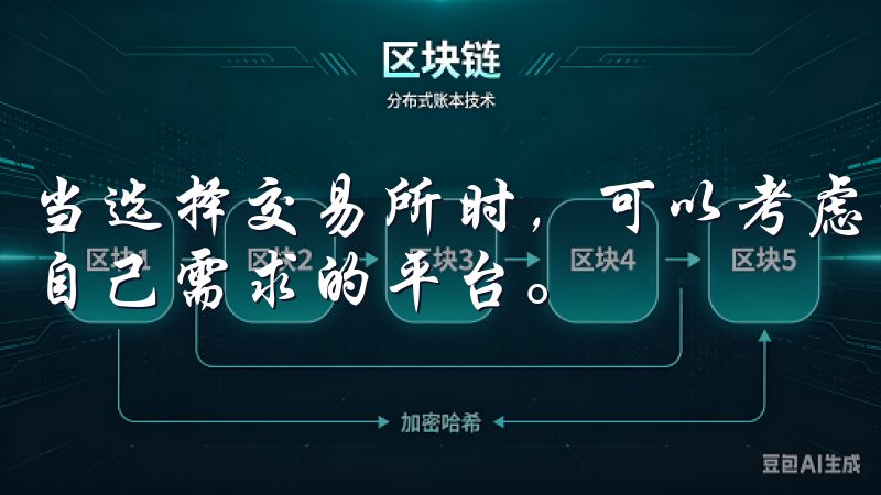 当选择交易所时，可以考虑你的交易习惯，从而选择一个最符合自己需求的平台。