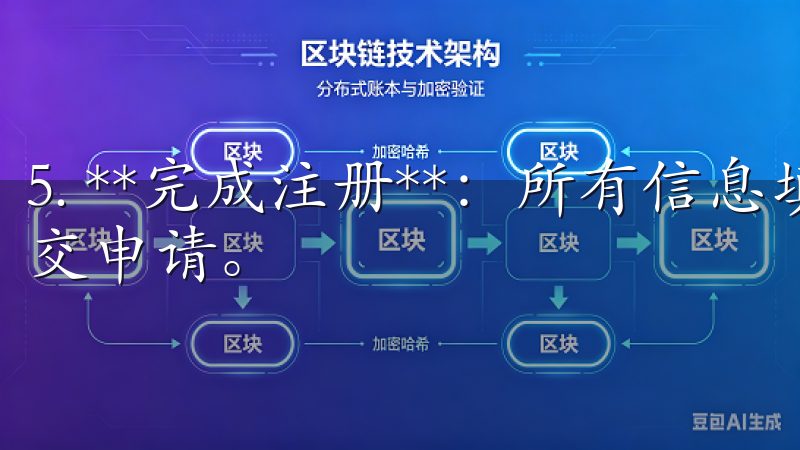 5. **完成注册**：所有信息填写完毕后，确认无误并提交申请。