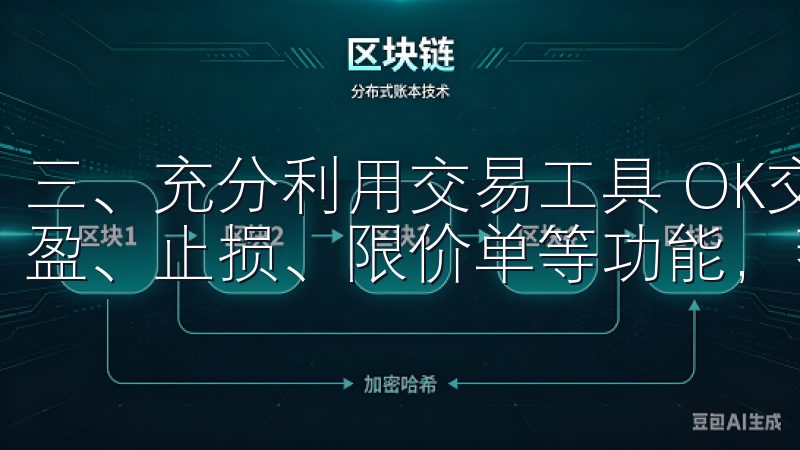 三、充分利用交易工具 OK交易所提供了多种交易工具，如止盈、止损、限价单等功能，帮助我更好地管理投资风险。