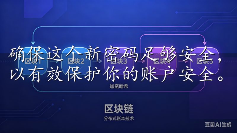 确保这个新密码足够安全，包含字母、数字及特殊符号，这样可以有效保护你的账户安全。