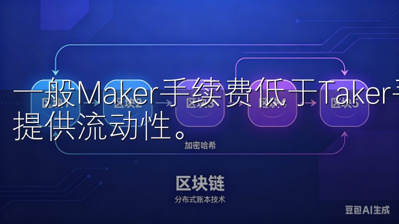 一般Maker手续费低于Taker手续费，这鼓励用户挂单提供流动性。