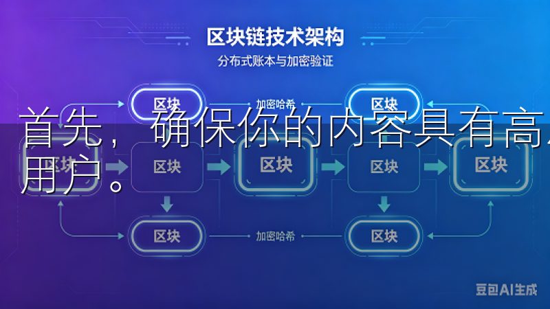 首先，确保你的内容具有高质量和相关性，这样才能吸引和留住用户。